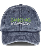 Smiling Is Contagious Vintage Cap - Funny Nikko