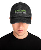 Smiling is Contagious Vintage Cap - Funny Nikko