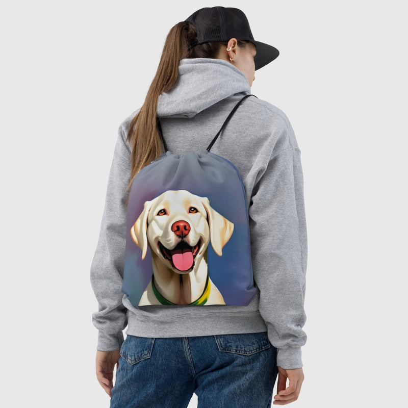 Smiling Labrador Drawstring Bag - Funny Nikko