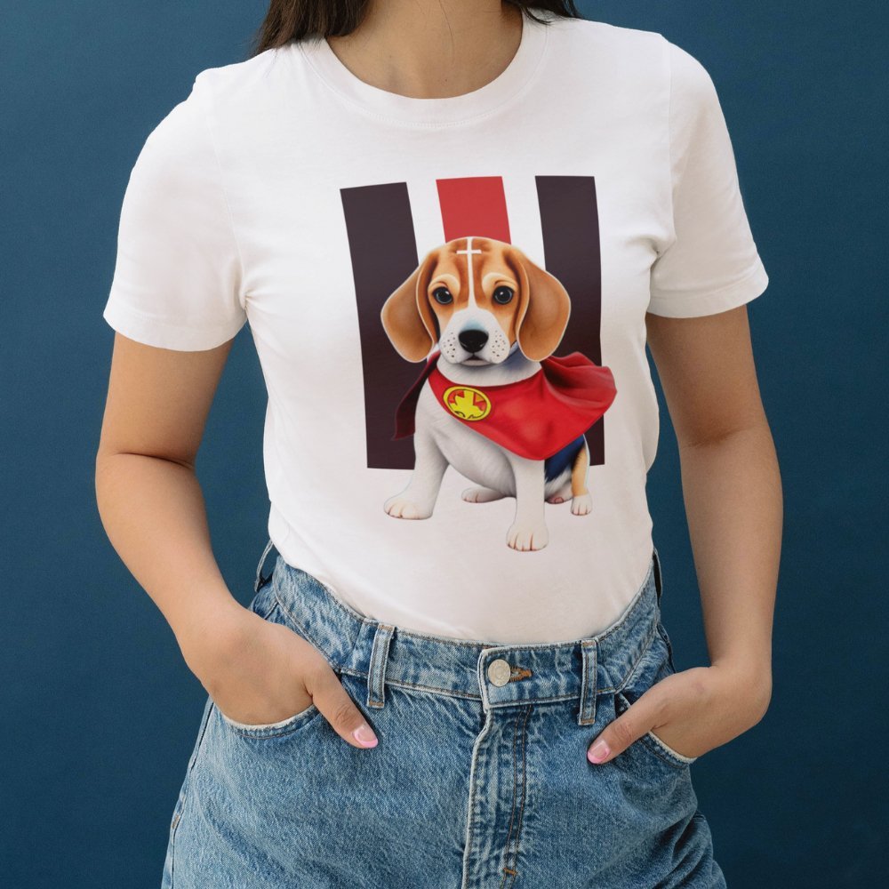 Super Beagle Staple T-Shirt - Funny Nikko