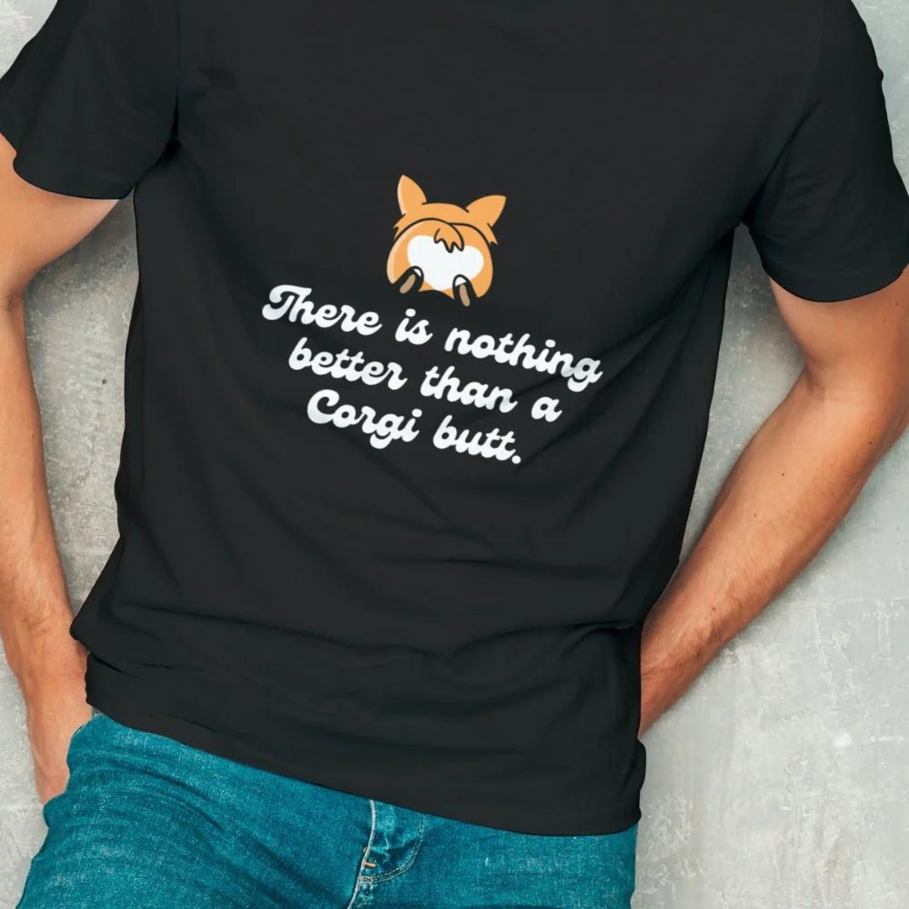 The Corgi's Butt Delight Staple T-Shirt - Funny Nikko