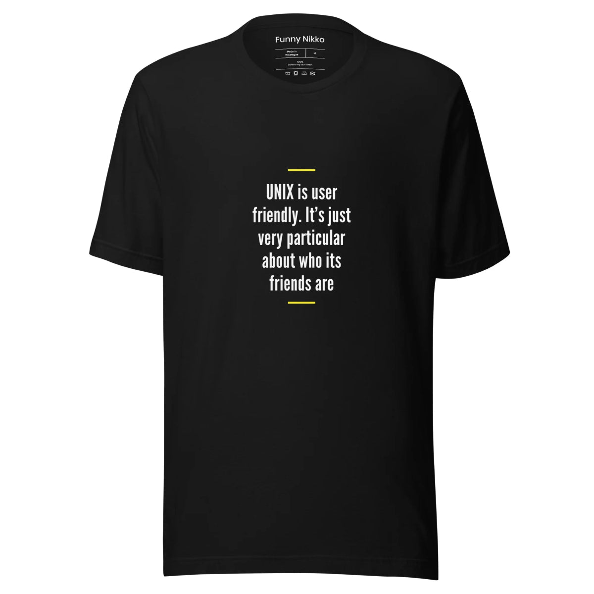UNIX is User-Friendly Staple T-Shirt - Funny Nikko